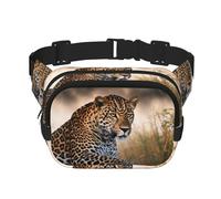 African Animal Leopard Fanny Pack For Women Waterproof Adjustable Belt Bags Waist Pack Fashion Casual Crossbody Bags Bum Bag For Running Workout Hiking Traveling, Black, One Size