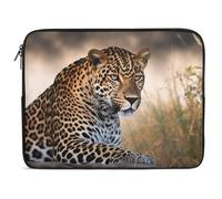 African Animal Leopard Laptop Sleeve 15inch Laptop Protective Case for Women Men Shockproof Computer Cover Portable Notebook Briefcases Computer Carrying Bag Lap Top Protector Compatible with Notebook
