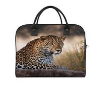 African Animal Leopard Laptop Tote Bag Casual Travel Handbag Multi Pocket Shoulder Bags for Work Travel