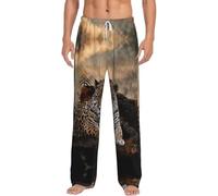 African Animal Leopard Men'S Pajama Pants Loungewear Nighttime Sleep Relax Lazy Weekend Lie In Bed Sofa