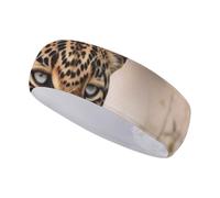 African Animal Leopard Running Headbands for Women, Breathable Sweat Band for Men, Moisture Wicking Hair Bands for Workout, Stretchy Head Band for Sports, Washing Face, Workouts