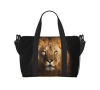 African Animal Lion Print Carry On Overnight Bag,Travel Duffel Bag,Personal Item Bag,for Travel, Gym Sports Weekender