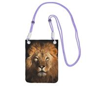 African Animal Lion Print Crossbody Bag For Women, Mini Phone Purses, Cute Phone Wallet, For Hiking Travel Gift