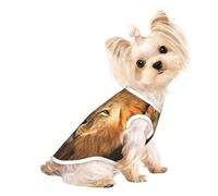 African animal lion print Dog Shirts for Small Dogs Stretchy T-Shirts Lightweight Tank Top Sleeveless Striped Vest
