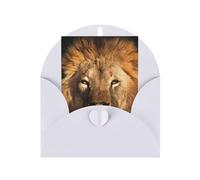African Animal Lion Printing Vertical Blank Paper Holiday Greeting Thankful For You (Thinking Of You Card Birthday Card)