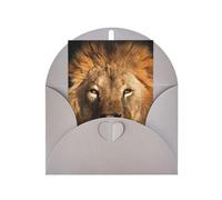 African Animal Lion Printing Vertical Blank Paper Holiday Greeting Thankful For You (Thinking Of You Card Birthday Card)