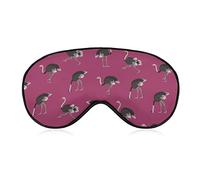 African Animal Ostrich Sleeping Eye Mask Eye Shade with Adjustable Strap Blindfold for Airplane Travel