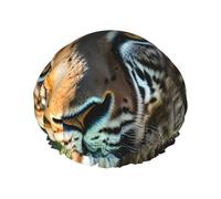 African animal shower cap with double layer, holds your hair well whether it is showering or bathing.