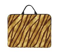 African Animal Skin Stripes Ochre, 14 Inch Laptop Sleeve, Notebook Bag Laptop Case Sleeve Briefcase with Handle