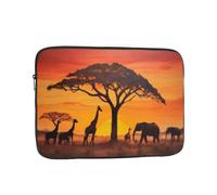 African Animal Sunset 10 12 13 15 17 Inch Laptop Sleeve Ultra-Thin Case | Water-Resistant Laptop Case Sleeve,Slim & Portable Shockproof Protective Cover For 10 In, 12in, 13 In, 15 In, 17 In Laptops