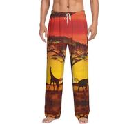 African Animal Sunset Men'S Pajama Pants Loungewear Nighttime Sleep Relax Lazy Weekend Lie In Bed Sofa