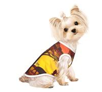 African Animal Sunset print Dog Clothes T Shirts for Small Dogs Breathable Puppy Kitten Dog Shirts for Pet Dogs Cats