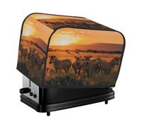 African Animal Zebras Toaster Cover 2 Slice Toaster Cover, Dust Cover Kitchen Small Appliance Cover