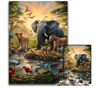 African Animals 1000 Piece Jigsaw Puzzle Difficult Puzzles for Adults for Teenagers, Family Game Night, Brain-Challenging Gift Idea 50x75CM/19.68x29.52inch