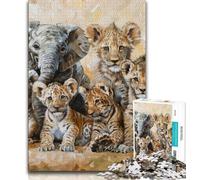 African Animals 1000 Piece Jigsaw Puzzles for Adults & Teens,Decompressing Intellectual Educational Toy Birthday Present,Gifts,Wall Art (38x26cm)