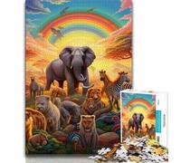 African Animals 1000 Pieces Jigsaw Puzzles for Adults And Teens,Help The Brain Exercise Addictive Toys to Cultivate Patience Great Gift (50x75cm)