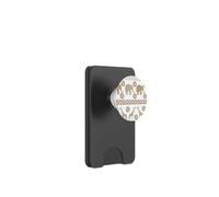 African Animals Design, Giraffe Elephant Print Neutral Color PopSockets PopWallet for MagSafe