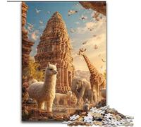 African Animals Jigsaw Puzzles for Adults 1000 Pieces, Challenging Game And Family Play Parent-child Interaction 50x75cm