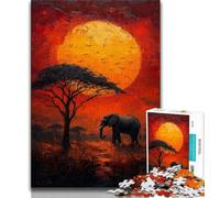 African Animals Jigsaw Puzzles for Adults 1000 Pieces,Help The Brain Exercise Addictive Toys to Cultivate Patience Great Gift (50x75cm)