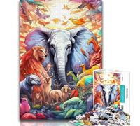 African Animals Jigsaw Puzzles for Adults Teenagers Jigsaws Puzzle,Help The Brain Exercise Addictive Toys to Cultivate Patience Great Gift 38x26cm