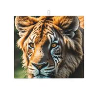 African Animals Print Drying Mat Absorbent Kitchen Counter Heat Resistant Reusable Quick Dry Utensil Pad