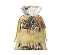 African Animals Printed Drawstring Gift Bags,Various Sizes, Bulk Plastic Packaging Bags