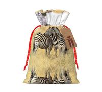 African Animals Printed Drawstring Gift Bags,Various Sizes, Bulk Plastic Packaging Bags