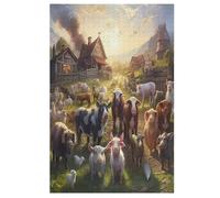 African Animals Puzzle Jigsaw Adults And Teenagers 1000 Pieces Wooden Jigsaw Educational Game Toy Family Decoration (78×53cm)