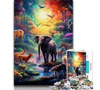 African Animals Puzzles 1000 Pieces for Adults,Challenging Game And Family Play for Is Ideal As A Gift for The Whole Family (38x26cm)