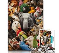 African Animals Puzzles 1000 Pieces for Teenagers,Help The Brain Exercise Addictive Toys to Cultivate Patience Great Gift (75x50cm)