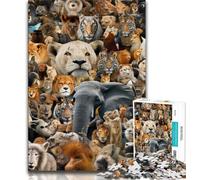 African Animals Puzzles 1000 Pieces for Teenagers,Help The Brain Exercise Addictive Toys to Cultivate Patience Great Gift (75x50cm)