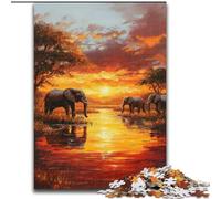 African Animals Puzzles for Adults Teens 1000 Pieces, Help The Brain Exercise Addictive Toys to Cultivate Patience Unique Challenge Game (50x75cm)