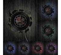 African Animals Vinyl Record Wall Clock Contemporary Home Wall Art Decor Safari Wildlife Animals Vintage Clock Unique Gift Idea With LED