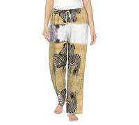 African Animals Women'S Flannel Pajama Pants With Pockets Adjustable Drawstring Soft Skin Friendly Home Casual