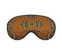 African Ankara Pattern Sleep Eye Mask Soft Eye Covers Blocking Lights Blindfold with Adjustable Strap for Travel Nap