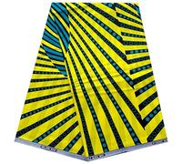 African Ankara Wax Print, 100% Cotton Fabric, 6 Yards, for Dressmaking, Quilts, Skirt, Bag, Apparel, Sewing, Crafting Material, 45" Inch Wide, 6 Yards Piece (5.4m Long x 1.2m Wide)