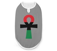 African Ankh Flag Funny Dog Vest Cute Sleeveless Pet Shirt Pullover Cats T-Shirts Tank Tops L