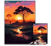 African Aura Jigsaw Puzzles for Adults 1000 Piece Paper Jigsaw Challenging Brain Teaser for Teenagers Family Fun Interactive Game 1000 PCS(38x26cm)