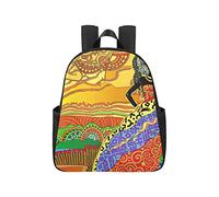African Beautiful Drawn Woman Portrait Backpack Purse 12.40x5.12x14.17inch Bagpack Multipurpose Casual Book Bag Business Travel School,Office