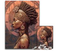 African Beauty Adult Jigsaw Puzzles 1000 Pieces Puzzles for Adults Brain Teaser & Home Decor Perfect 1000 PCS(38x26cm)