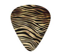 African Black Gold Zebra Animal Skin Sepia,12 Pcs Guitar Pick,3 Different Thickness Plectrums for Acoustic Guitar Bass Ukulele (0.46mm 0.96mm 0.71mm)