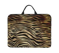 African Black Gold Zebra Animal Skin Sepia, 14 Inch Laptop Sleeve, Notebook Bag Laptop Case Sleeve Briefcase with Handle