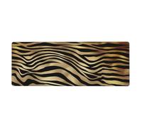 African Black Gold Zebra Animal Skin Sepia,Mouse Pad Large Desk Pad Computer Keyboard Mouse Mat With Non Slip Rubber Base 30 x 80 cm