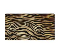 African Black Gold Zebra Animal Skin Sepia,Mouse Pad Large Desk Pad Computer Keyboard Mouse Mat With Non Slip Rubber Base 40 x 70 cm
