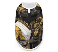 African Black King And Queen Funny Dog Shirts Pet Sleeveless Clothes Puppy Cat T-shirts for Small to Large
