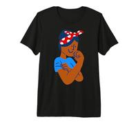 African Black Rosie the Riveter Rockabilly Retro icon ww2 Premium T-Shirt