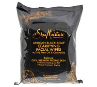 Shea Moisture African Black Soap Clarifying Facial Wipes By for Unisex - 30 Pc Wipes