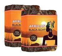African Black Soap, Handmade Organic Soap Bar from Africa, Deep Cleansing Blackhead Removal, Fades Dark Spots, Hydrates & Balances Oily Skin, Anti-Ageing (2)