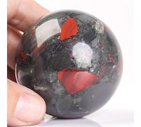 African Blood Stone Quartz Ball Hand Carved Crystal Ball Ornaments (Size : 400-500g)