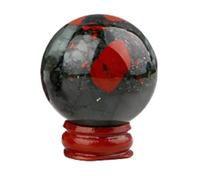 African Bloodstone Gemstone Ball Sculpture Polished Crystal Figurine Feng Shui Divination Aura Home Desk Decor,4~5cm Gemstone Stone